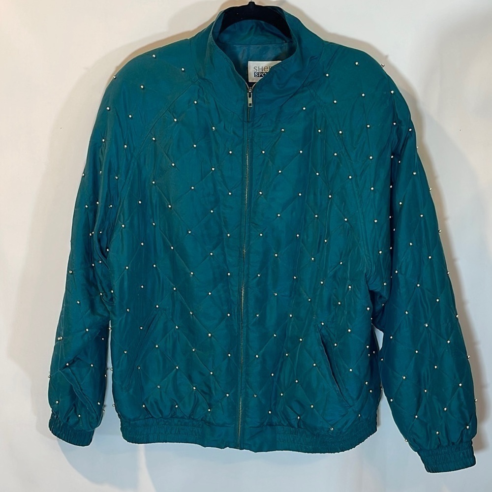 SHERI Sport Women’s Teal 100% Silk Jacket Large